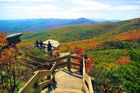 Fall Hike on Rough Ridge along the Blue Ridge Parkway near Grandfather Mountain, North Carolina Craggy Gardens, Grandfather Mountain, Pisgah National Forest, Nc Mountains, North Carolina Mountains, Fall Hiking, Blue Ridge Parkway, Appalachian Trail, To Infinity And Beyond