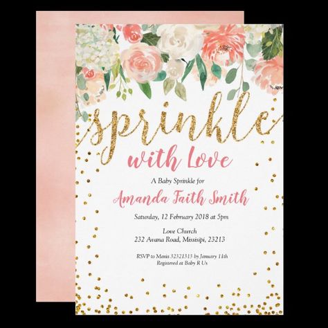 Baby Sprinkle Invitation Card Floral Fiesta Baby Shower Invitations, Sprinkle Shower, Baby Shower Invitations Design, Sprinkle Party, Baby Sprinkle Invitations, Sprinkle Invitations, Sprinkle Baby Shower, Baby Shower Invitation Cards