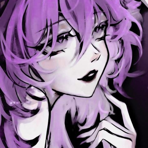 Purple Hair, A Woman, Purple, Hair, Anime, Pink, Color