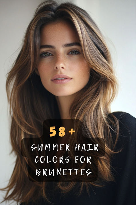 Light up your summer with 58 vibrant hair color ideas designed for brunettes. 🌈 From fiery reds to pastel purples, these colors make a bold statement and refresh your look. Eager to explore vibrant summer hues? Click to uncover all the daring options! #VibrantHair #BrunetteInspo #SummerColors #FieryReds #PastelPurples #BoldStatement #DaringLooks Bright Spring Brown Hair, Dyed Hair Ideas For Brunettes, Trendy Hair Colors For Brunettes, Beachy Hair Color, Vibrant Hair Color Ideas, Hair Color For Brown Eyes, Vibrant Hair Color, Hair Colors For Brunettes, Colors For Brunettes