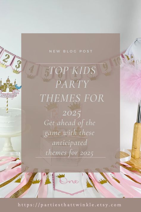 Discover the top kids' party themes for 2025 in our latest blog post! From trendy birthday party ideas to unforgettable kids' birthday themes, we cover all the upcoming party trends that will make your child’s celebration stand out. Whether you're looking for creative birthday ideas or the latest in kids' party planning, our comprehensive guide has you covered. Explore innovative themes and make your child’s birthday party unforgettable with these future trends! Where To Host A Birthday Party, 2025 Birthday Trends, Trending Birthday Themes, February Birthday Themes, Girl Party Themes Kids, April Birthday Party Themes, Kids Party Ideas Themes, Kid Party Themes, Birthday Themes For Kids