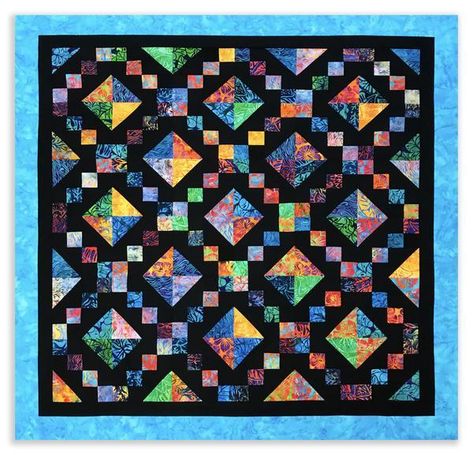 Jewel Box Pattern – Jordan Fabrics Jewel Box Quilt, Amish Quilt Patterns, Jordan Fabrics, Free Quilt Tutorials, Beginner Quilting, Quilt Pictures, Box Video, Stained Glass Quilt, Charm Squares