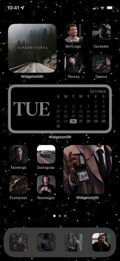 #supernatural Supernatural Aesthetic App Icons, Supernatural Themed Bedroom, Supernatural Wallpaper Homescreen, Supernatural Phone Theme, Supernatural App Icons, Supernatural Widget Ideas, Supernatural Home Screen, Supernatural Computer Wallpaper, Supernatural Phone Wallpaper