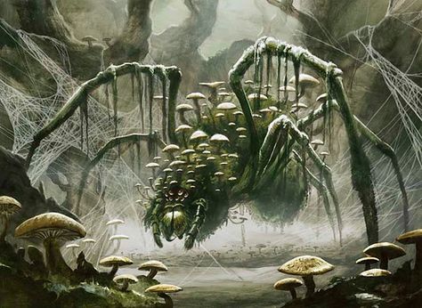 Sporecap Spider | GameLore Wiki | Fandom Creepy Forest, Plant Monster, Giant Spider, Spider Art, Fantasy Beasts, 다크 판타지, Spider Webs, Forest Creatures, Monster Concept Art