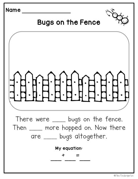 Math Word Problems: Springy Stories - Miss Kindergarten Math Activities Addition And Subtraction, Math Story Problems, Number Stories, Winter Math Activities, Addition Kindergarten, Miss Kindergarten, Winter Math, Kindergarten Fun, Math Journals