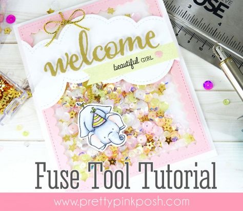 Fuse Tool Projects, Happy Mail Inspiration, Shaker Cards Tutorial, Shaker Tags, Fuse Tool, Mail Inspiration, Paper Craft Techniques, Photo Sleeve, Diy Crafts For Girls