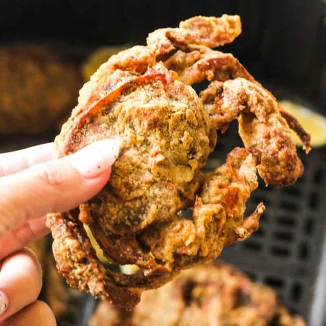 Air Fryer Soft Shell Crab Imitatation Crab Recipe Ideas, Air Fryer Oyster Recipes, Soft Shell Crab Recipe, Fried Soft Shell Crab, Air Fryer Fish Recipes, Crab Recipe, Air Fryer Recipes Snacks, Oyster Recipes, Soft Shell Crab