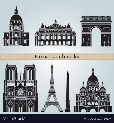 Paris Prom Theme, Washington Dc Landmarks, St Louis Skyline, Vegas Skyline, Paris Landmarks, Dallas Skyline, Kindergarten Art Projects, Human Logo, Paris Images