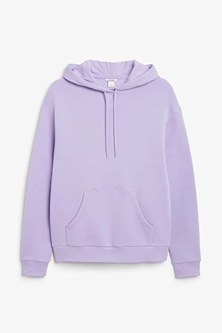 Light Purple Hoodie, Ribbed Hoodie, Ribbed Paneling, Plain Hoodies, Purple Sweatshirt, Purple Hoodie, Sweat Hoodie, Drawstring Hoodie, Cotton Hoodie