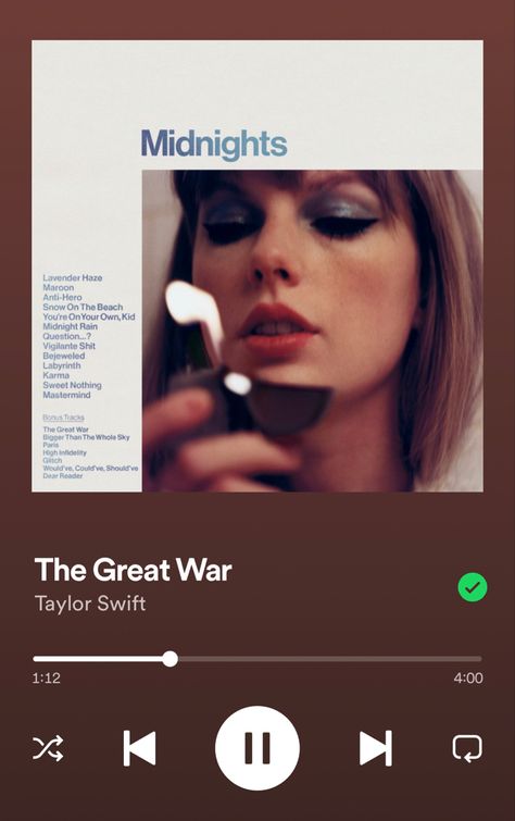 Taylor Swift Midnights Spotify, Glitch Taylor Swift, Spotify Screenshot, Beach Songs, Lana Del Re, Snow On The Beach, Taylor Swift Midnights, Taylor Songs, Taylor Lyrics