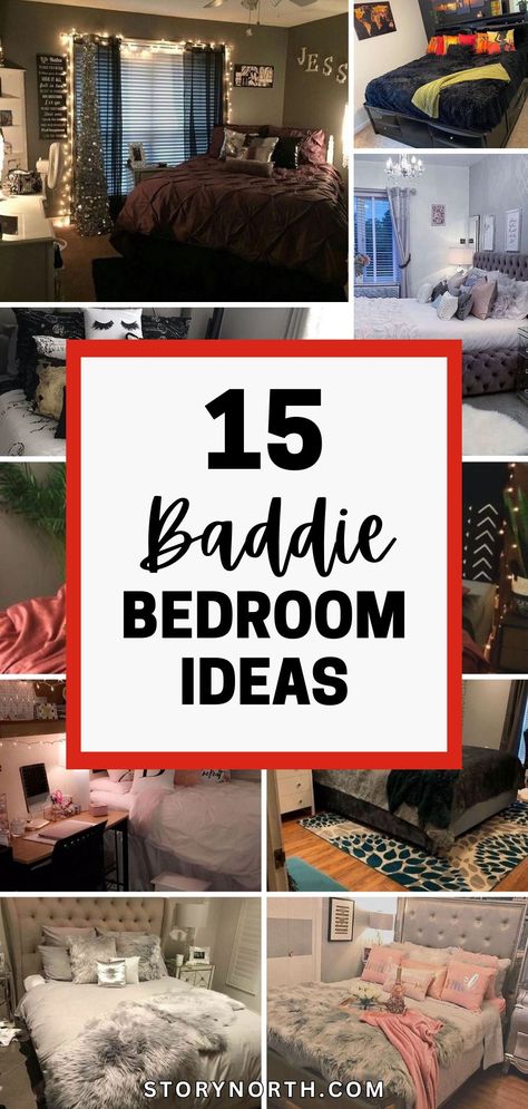 Save this pin for a visual feast of baddie sleep sanctuaries! Elevate your home decor game with these boujee designs, perfect for those who crave luxury and style. #HomeDecor #InteriorDesign #SleepSanctuary #BaddieVibes Redecorate Bedroom Ideas Small Rooms, Boujee Aesthetic Room Decor, Baddie Room Ideas Aesthetic, Baddie Bedroom, Baddie Bedroom Ideas, Baddie Room, Statement Decor, Sleep Sanctuary, Sleek Furniture