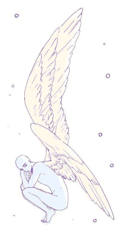 Drawing Ideas List, Wings Drawing, Angel Drawing, Wings Art, Body Reference Drawing, Drawing Templates, Body Drawing, Anime Drawings Tutorials, Art Poses