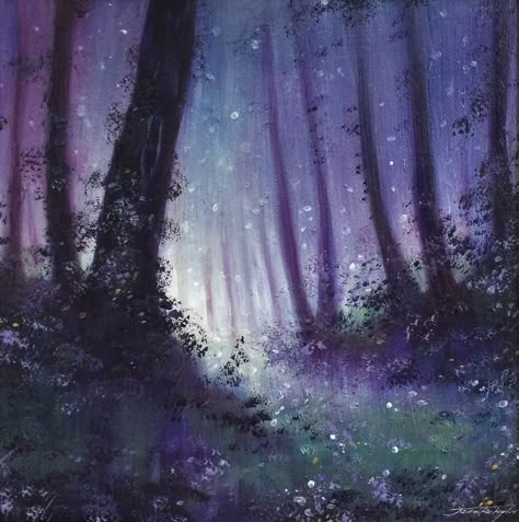 There’s Something Happening In The Woods Jennifer Taylor, Slaap Lekker, Purple Art, Purple Aesthetic, In The Woods, Pretty Art, Painting Inspiration, Pretty Wallpapers, My Name Is