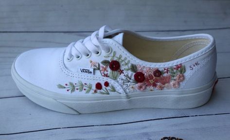 Hey, I found this really awesome Etsy listing at https://www.etsy.com/ca/listing/1006174965/custom-vans-shoes-embroidered-by-hand-to Embroidery On Vans, Personalized Embroidery Ideas, Hand Embroidery On Shoes, Embroidery On Sneakers, Embroidery On Shoes Diy, Shoe Embroidery Ideas, Embroidered Shoes Diy, Vans Embroidery, Embroidery Shoes Diy