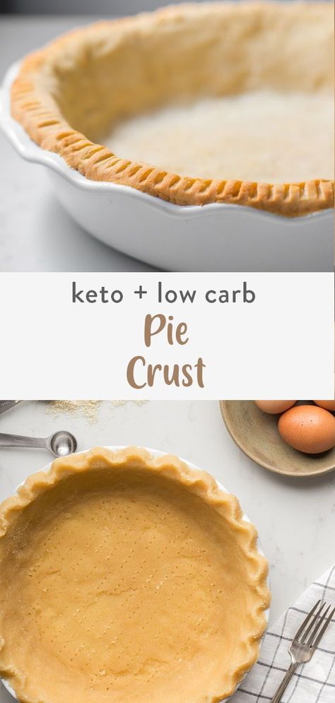 Delicious keto pie crust made using both almond flour or coconut flour. An easy pie crust recipe that's low carb, dairy free and gluten free as well using only a few ingredients. Keto Pie Crust, Easy Pie Crust Recipe, Coconut Flour Pie Crust, Low Carb Dairy Free, Almond Flour Pie Crust, Low Carb Pie Crust, Tart Crust Recipe, Using Almond Flour, Keto Pie