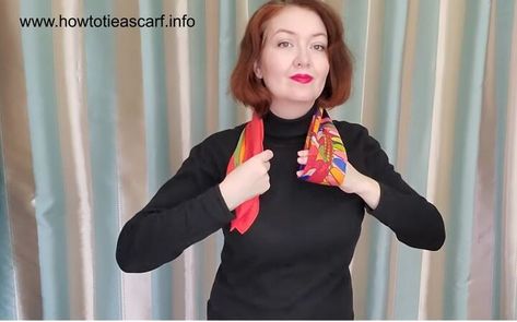 This guide shows you how to wear a scarf with a turtleneck. Learn 3 ways to style a silk scarf with turtleneck in this easy tutorial. Turtleneck With Scarf Outfit, How To Tie A Scarf Like A Parisian, Easy Scarf Tying Simple Casual, Scarf With Turtleneck Sweater Outfit, Silk Scarf And Turtleneck Outfit, Silky Scarf Outfit, Scarf Over Turtleneck, Silk Scarf With Turtleneck, Parisian Scarf Style