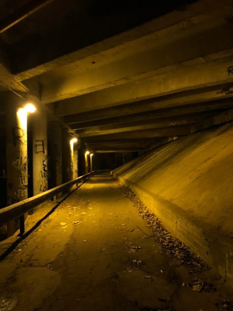 Abandoned Places At Night, Abandoned Places Aesthetic Night, Under Bridge, Eerie Places, Rpg Map, Dreamcore Weirdcore, Liminal Spaces, World Of Darkness, Strange Places