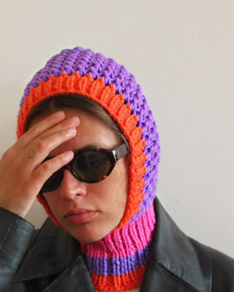 Multicoloured Demi Season Balaclava Hat,mango Socky Balaclava Knit Beanie,knit Helmet,knit Hat,crochet Balaclava - Etsy Chunky Crochet Balaclava, Crochet Balaclava Pattern Free, Balaclava Design, Balaclava Outfit, Balaclava Fashion, Winter Crochet Hat, Wool Balaclava, Balaclava Knit, Balaclava Crochet