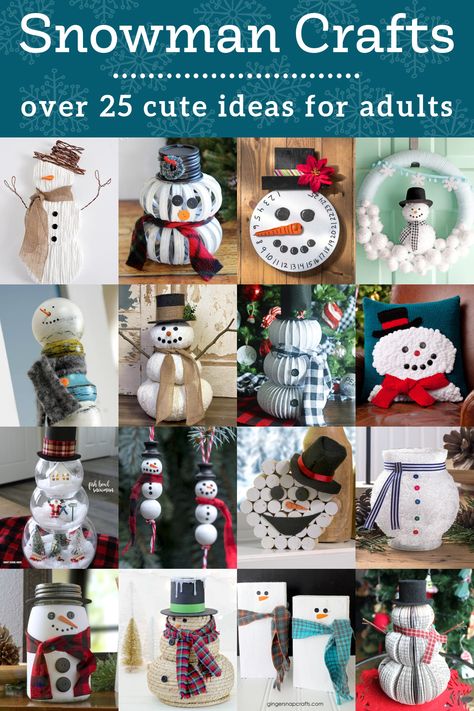 You’ll going to love these EASY snowman crafts for adults! Get a variety of snowman craft ideas to make during the holidays including gifts and decor. I’ll totally admit that I’m a cold weather person. I love the snow, I love the freezing temperatures. I love the winter cocktails and snacks. And of course, I … The post Snowman Crafts for Adults This Winter appeared first on DIY Candy. Craft Snowman Ideas, Snowman Made Out Of Ornaments, Tea Light Snowman Craft, 2x4 Snowman Wooden Snowmen Diy, Diy Snow Man Ornaments, Snowman Flower Pot Craft, Snowman Craft Ideas For Adults, Easy Snowmen Crafts, Snow Man Diy Decor