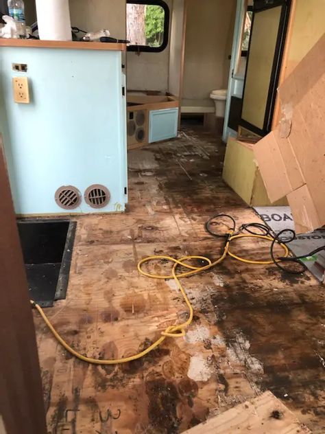 Replacing Flooring in RV: Step by Step Camper Floor Remodel, Camper Flooring Ideas, Rv Flooring, Rv Flooring Ideas, Best Flooring For Rv Remodel, Rv Ceiling Remodel, Redoing Camper Floors, Rv Flooring Replacement, Camper Floor Replacement