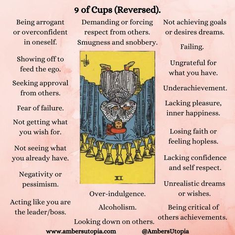 9 Cups Tarot Meaning, Suit Of Cups Tarot, 9 Of Cups, Suit Of Cups, Nine Of Cups, Tarot Reading Spreads, Tarot Interpretation, Knight Of Cups, The Magician Tarot