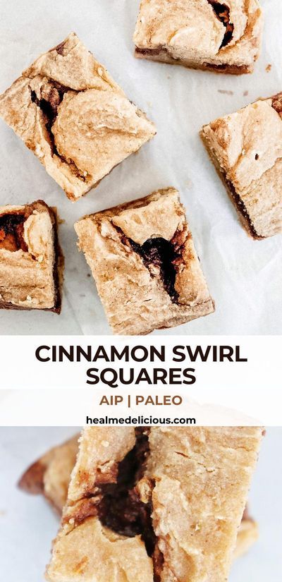 Gf Bars, Cinnamon Squares, Aip Paleo Desserts, Aip Cookies, Aip Snacks, Aip Treats, Aip Baking, Aip Meals, Paleo Breads