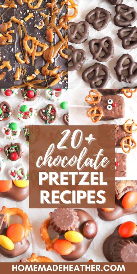 Christmas Baking Pretzels, Christmas Candy Recipes With Pretzels, Rollo Pretzel Treats Christmas, Hershey Kiss Pretzels Recipe, Chocolate Pretzel Trees, Chocolate Covered Pretzels For Christmas, Easy Chocolate Pretzels, Pretzels Dipped In Chocolate Christmas, Mini Pretzels With Chocolate