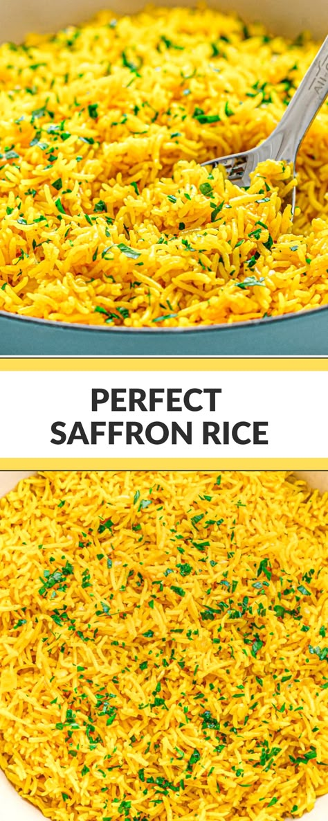 Lebanese Saffron Rice, Yellow Saffron Rice Recipes, Saffron Rice Indian, Rice With Saffron Recipe, Mediterranean Saffron Rice, Indian Saffron Rice, Easy Saffron Rice, Greek Saffron Rice, Easy Indian Rice