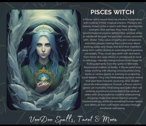 Pisces Witch, Witch Astrology, My Moon Sign, Male Witch, Sagittarius Moon, Voodoo Spells, Witchcraft Books, Astrology Pisces, Pagan Rituals