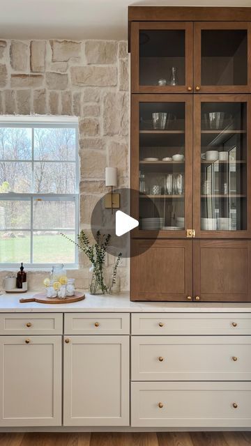 KNOXVILLE HOME BUILDER | Derek & Marina Wiersma | ✨You’re going to want to save this post! ✨

Hutch and island: Shrock Cabinets
Cabinet style: Ingalis in Oak with buckskin stain 

Lower... | Instagram Knotty Beech Kitchen Cabinets, Oak And Painted Cabinets, Beaded Shaker Cabinets, Buckskin Cabinets Kitchen, White Kitchen Cabinet Countertop Ideas, Shiitake Kitchen Cabinets, Painted And Wood Cabinets, Baby Fawn Cabinets, Lower Cabinets Only