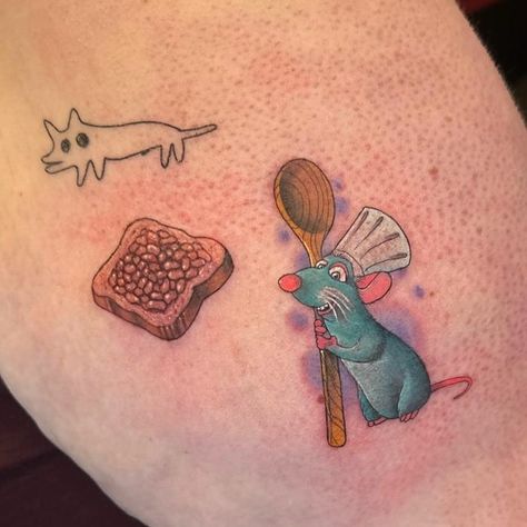 Remy from Ratatouille by @stalstattoo 🧑‍🍳 Tom is taking bookings now for June. To book your tattoo, contact Tom directly: ✖️ @stalstattoo ✖️ @hammersmith_tattoo_london #tattoo #londontattoo #remy #remytattoo #ratatouille #ratatouilletattoo #tattoolondon #hammersmith #hammersmithtattoo #london Remy Tattoo Ratatouille, Remy Tattoo, Ratatouille Tattoo, Remy From Ratatouille, London Tattoo, London, Tattoos