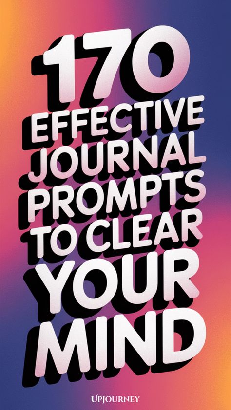 170 Effective Journal Prompts to Clear Your Mind Journal Prompts Ideas, Healthier Mindset, Journaling Routine, Work Etiquette, Psychology Terms, Relationship Quizzes, Journal Questions, Start Journaling, Ideas Bullet Journal