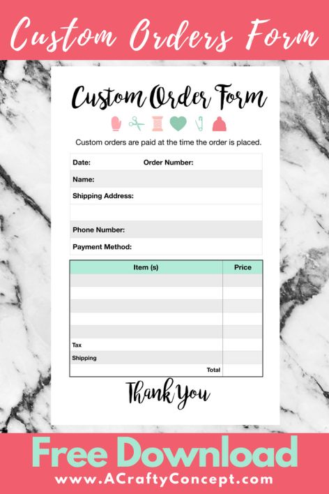 Special Order Form Template, Custom Orders Sign Craft Fair, Craft Show Order Form Free Printable, Craft Fair Order Form, Craft Order Form Template Free, Craft Show Order Form, Printable Order Forms Free, Crochet Order Form Template, Order Sheets Free Printable