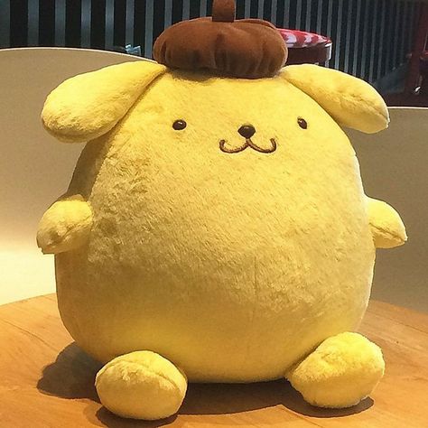 Pompompurin Plush, Kawaii Pillow, Pom Pom Purin, Hugs And Cuddles, Cute Stuffed Animals, Purim, Doll Gift, Cute Plush, Soft Pillows