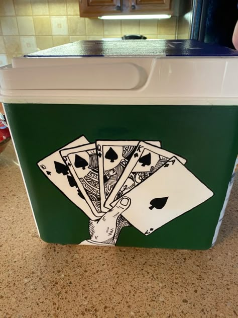 Formal Cooler Ideas Nashville, Frat Formal Flask Ideas, Casino Frat Cooler, Las Vegas Frat Cooler, Chicago Frat Cooler, Austin Frat Cooler, Poker Frat Cooler, Vegas Cooler Fraternity, Frat Coolers Vegas