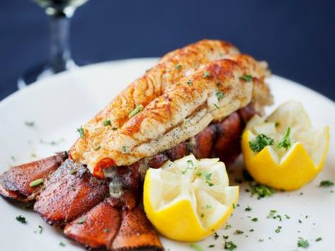 How to Cook Lobster Tails | The Best Way to Cook Frozen Lobster Tails | Cooking School | Food Network Cooking Frozen Lobster Tails, Baked Lobster Tails, Frozen Lobster Tails, Butter Poached Lobster, Grilled Lobster Tail, Frozen Lobster, Grilled Lobster, King Crab Legs, How To Cook Lobster