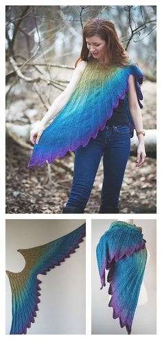 Wingspan Shawl, Dragon Shawl, Shawl Knitting Pattern, Shawl Knitting, Crochet Baby Booties Pattern, Fake Collar, Knitting Machine Projects, Knitting Patterns Free Cardigans, Shawl Knitting Patterns