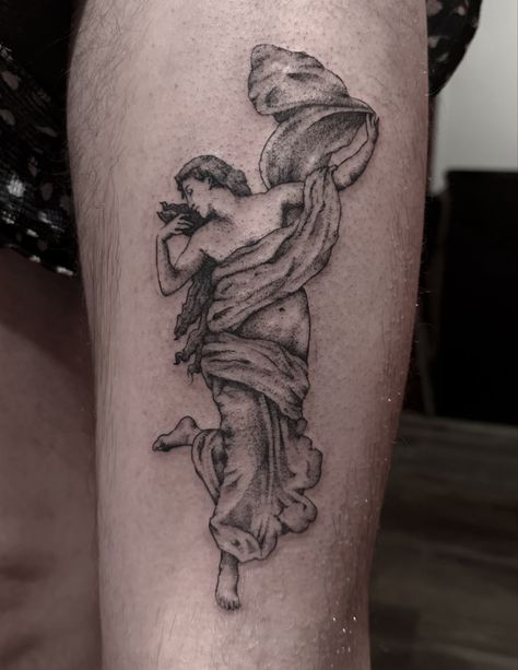 Modest Aphrodite greek goddess tattoo inspo. Goddess of beauty mythology tattoo Aphrodite Greek Goddess, Greek Goddess Tattoo, Apollo Tattoo, Aphrodite Tattoo, Greek God Tattoo, Roman Tattoo, Goddess Of Beauty, Statue Tattoo, Greek Mythology Tattoos