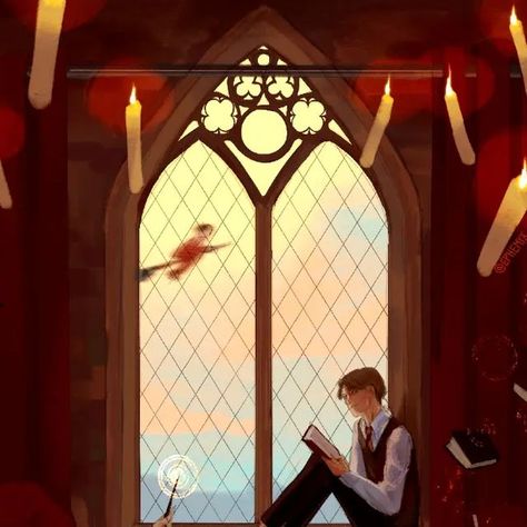 Ephy on Instagram: "Cozy gryffindor common room James zooming on a broom in the background💫 . . . . . #gryffindor #harrypotter #marauders #maraudersfanart #siriusblack #remuslupin #peterpettigrew #jamespotter #harrypotterfanart #art #digitalart #artshare #artist #red #magic #wolfstar" Harry Potter Nail Art, Gryffindor Common Room, Drarry Fanart, Harry Potter Illustrations, Gay Harry Potter, Harry Potter Wizard, Harry Potter Comics, Draco Harry Potter, Harry Potter Draco Malfoy