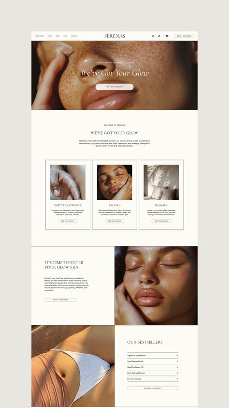 Squarespace Website Template for medspa, beauty spa, skincare website template, squarespace 7.1, squarespace template, small business, website templates Skincare Website, Spa Skincare, Css Tutorial, Minimal Website, Business Website Templates, Squarespace Template, Squarespace Website Templates, Booking Sites, Small Business Website