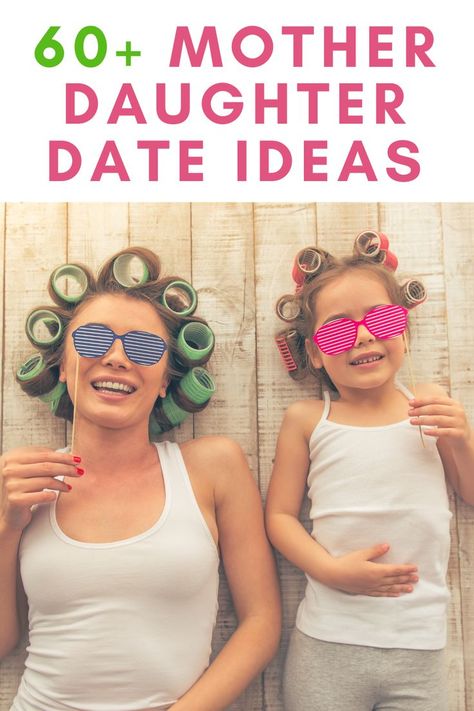 Here are over 60+ Mother Daughter Date Ideas to do with kids. toddlers, tweens, and teens! There are date ideas for staying at home, cheap outings, and other larger event date ideas. Spending quality time with your daughter is priceless and this list offers many ways and ideas of doing things and activities together that are actually fun! Some ideas may need to be modified depending on their age, but at least you can brainstorm! Mother Daughter Spa Day At Home, Mom Daughter Dates, Mommy Daughter Dates, Mother Daughter Activities, Daughter Day, Mother Daughter Dates, Kid Dates, Daughter Activities, Mother Daughter Date Ideas