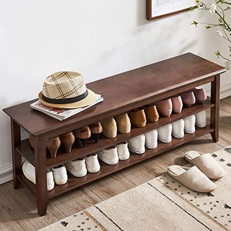 Bench with shoe storage