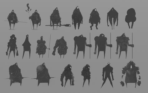 MODERAT REMINDER on Behance Video Game Character Turnaround, 2d Platformer Character Design, Bird Warrior, Grey Landscape, Dystopian World, Witch Stuff, Monster Concept Art, Design Tools, 2d Art