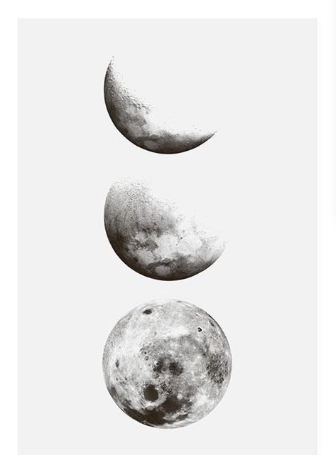 Moon Phase Poster, Gucci Wallpaper, Scandinavian Art Print, Visual Metaphor, Moon Illustration, Bon Prix, Palette Knife Painting, Black And White Painting, Images Vintage