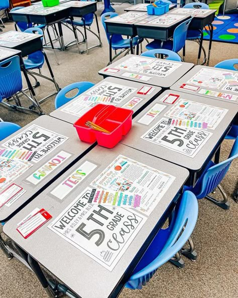 Open House Desk Ideas, Cute 3rd Grade Classrooms, Meet The Teacher Classroom Ideas, Meet The Teacher Ideas 3rd Grade, Back To School Meet The Teacher, Middle School Meet The Teacher Ideas, Fourth Grade Open House, Open House Ideas For Classroom, Class Wishlist Open House