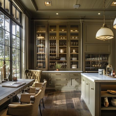 Sarah Robertson (@studiodearborn) • Instagram photos and videos Library Vibes, Sarah Robertson, Pik 2, Moody Kitchen, Cozy Library, Westchester Ny, Cozy Seating, Butler's Pantry, New Trend