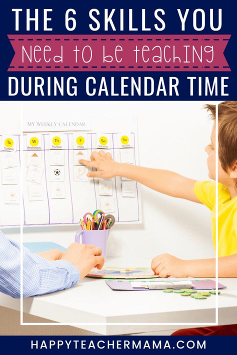 Calendar Classroom, Teaching Calendar, Kindergarten Calendar, Homeschool Calendar, Calendar Activities, Happy Teacher, Classroom Calendar, Calendar Time, Teaching Techniques