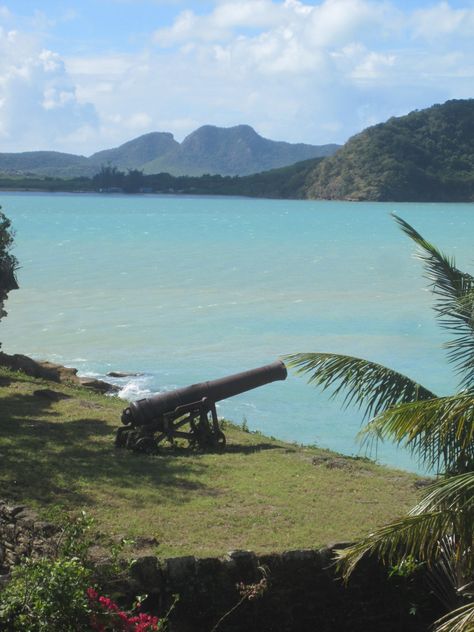 Fort James is a fort at the entrance to the harbour of St. John's, Antigua and Barbuda. The fort was built to guard St. John's harbour and is one of the many forts built by the British in the 18th century. Fear of a French invasion prompted the construction. It is located on a headland overlooking the town northwesterly. A powder magazine, several cannons and the foundation of the fort's wall remain. The main attraction today is the excellent view of the surrounding harbor. Pretty Countries, St Johns Antigua, Caribbean Culture, The Fort, Wide World, Main Attraction, St Johns, Antigua And Barbuda, Caribbean Sea