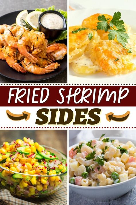 Breaded Shrimp Sides, Fried Shrimp And Sides, Breaded Shrimp Recipes Dinner, Tempura Shrimp Dinner Sides, Butterfly Shrimp Sides, Fried Shrimp Side Dishes, Sides With Fried Shrimp, Fried Shrimp Dinner Ideas Sides, Side Dishes For Fried Shrimp