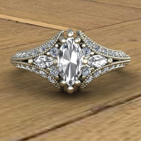 Rings Teardrop, Marquis Diamond, Wedding Rings Teardrop, Boho Princess, Fine Engagement Rings, Marquise Diamond Engagement Ring, Diamond Princess, White Sapphire Engagement Ring, Antique Engagement Rings Vintage